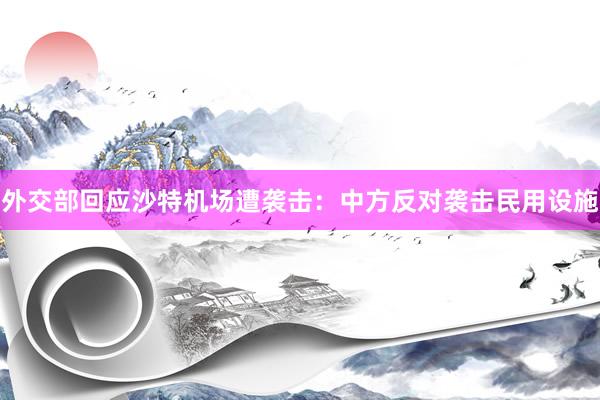 外交部回应沙特机场遭袭击：中方反对袭击民用设施